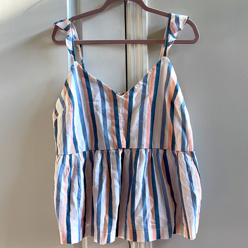 Old Navy Striped Flutter Tank